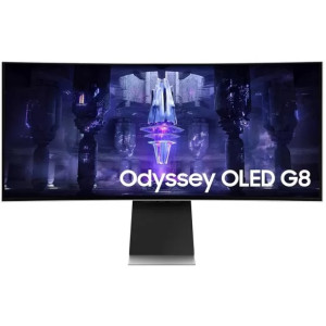 34" SAMSUNG Odyssey G8 S34BG850, Black, OLED, 3440x1440,175Hz, FreeSync, 0.03msGTG, 250cd, HDR, miniDP+mHDMI
