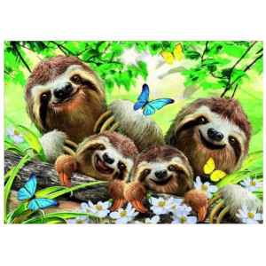 Educa 18450 500 Sloth Family Selfie