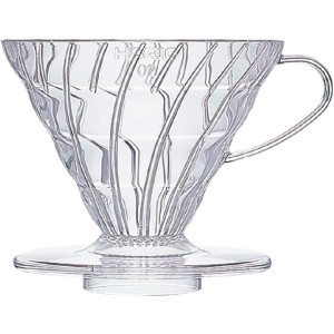 Hario VD-02T-21-2 Coffee Dripper V60 02 Clear (plastic)