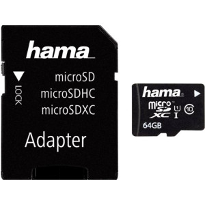Hama 108075 microSDXC 64GB Class 10 UHS-I 22MB/s + Adapter/Mobile