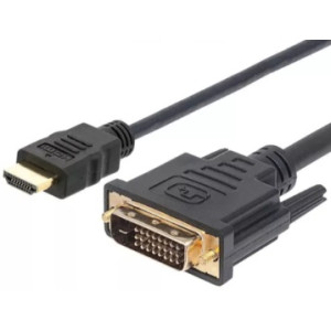 Qilive G3222804 Adapter Cable, DVI Plug - HDMI™ Plug, gold-plated, 1.80 m