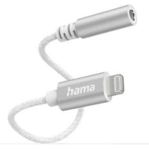 Hama 201523 Lightning - 3.5 mm Jack Socket Aux Adapter, white