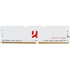16GB (Kit of 2*8GB) DDR4-3600  GOODRAM  IRDM PRO DDR4 CRIMSON WHITE  (Dual Channel Kit), PC28800, CL18, Latency 18-22-22, 1.35V, 1024x8, Aluminium WHITE heatsink