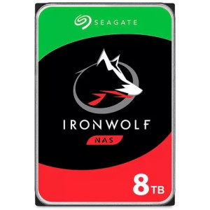 3.5" HDD 8TB Seagate IronWolf ST8000VN004 (NAS Storage), 7200 RPM, SATA3 6GB/s, 256MB (hard disk intern HDD/внутрений жесткий диск HDD)