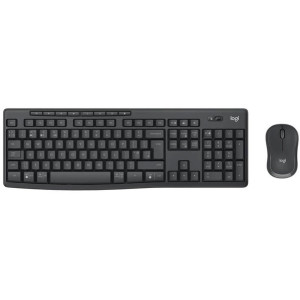 Wireless Keyboard & Mouse Logitech MK370, Multimedia, Silent, Spill-resistant, 2xAAA/1xAA, EN, Black