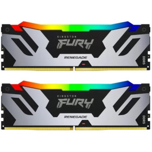 48GB DDR5-7200MHz  Kingston FURY Renegade RGB (Kit of 2x24GB) (KF572C38RSAK2-48), CL38, 1.45V,Silver