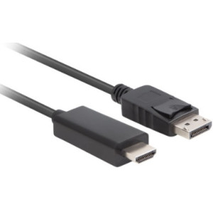 Cable DP M to HDMI M  1m  LANBERG CA-DPHD-11CC-0010-BK
