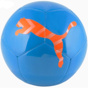 Minge fotbal Puma ICON, marime 5,albastru/portocaliu
