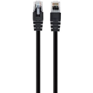 7.5m, Patch Cord Black, PP12-7.5M/BK, Cat.5E, Cablexpert, molded strain relief 50u" plugs