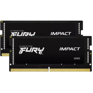 32GB (Kit of 2*16GB) DDR5-6000 SODIMM Kingston FURY® Impact DDR5, PC48000, CL38, 1Rx8, 1.35V, Intel XMP 3.0 (Extreme Memory Profiles)