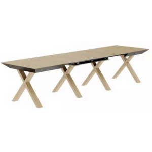 Masa Madrid Natural Wood+Black Legs 160*100+50+50+50+50