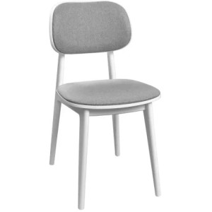 Стул DP Lula Ткань Malmo 90+White Legs, Белый, Серый