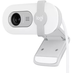 Camera Logitech BRIO 100, 1080p/30fps, FoV 58°, 2MP, Fixed Focus, Shutter, 1.5m, White