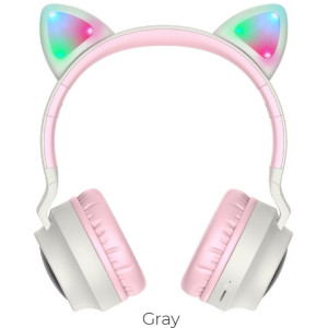 HOCO W27 Cat ear wireless headphones Gray