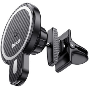 HOCO CA85 Ultra-fast magnetic wireless charging car holder Black