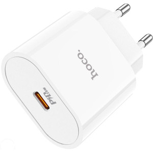 HOCO C94A Metro single port PD20W charger set(Type-C TO Lightning)(EU) White