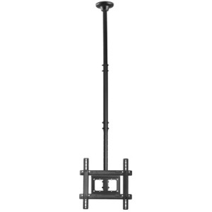 TV-Ceiling Mount for 37-70"- Gembird CM-70ST-01, Full motion, max. 50 kg, up to 60 degrees swivel and 30 degrees tilting, Distance from the ceiling: 698 - 1568 mm, max. VESA 400 x 400, Black