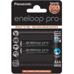 AAA  Eneloop PRO 930mAh, Blister*2, Panasonic, BK-4HCDE/2CP