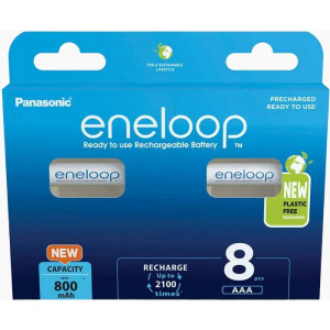 AAA  Eneloop 800mAh, Blister*8, Panasonic, BK-4MCDE/8HH