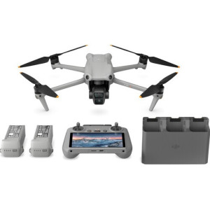 (964731) DJI Air 3 Fly More Combo + Smart Controller - Portable Drone, DJI RC2 5.5", 48MP photo, 4K 100fps / FHD 200fps camera with gimbal, max. 6000m height / 75.6 kmph speed, flight time 46min, Battery 4241 mAh, 720g (3 batteries, 6 pairs propellers, ch