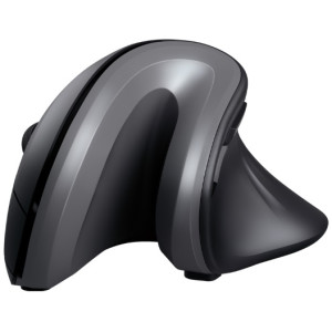 Trust Verro Vertical Ergonomic Wireless Mouse, 2.4GHz, Micro receiver USB-A male, 6 buttons, 600, 1200,1600 dpi, USB, Gliding pads - teflon, 1xAA battery, right-handed, Black