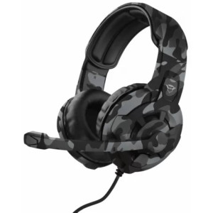 Trust Gaming GXT 411K Radius Multiplatform Headset - Black Camo, 40mm drivers provide a booming audio experience, adjustable microphone, Nylon braided cable (1m) plugs directly into game controllers and an extra adapter cable (1m.) for PC