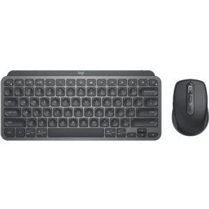 Wireless Keyboard & Mouse Logitech MX Keys Mini Combo, Compact, Quiet typing, Backlit, 4000dpi, 6 buttons, 2.4Ghz+BT, EN, Graphite