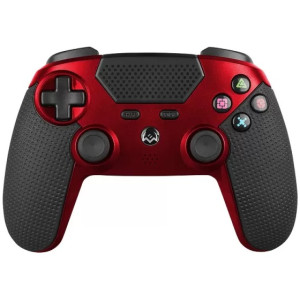 Wireless Gamepad SVEN GC-4040, 4 axes, D-Pad, 2 mini joysticks, 11 buttons, Vibration feedback, Touchpad, Gyroscope, 500mAh, 3.5mm, BT, Black/Red