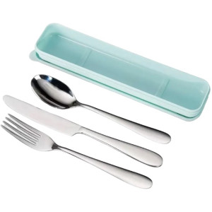 Xavax 181599, Cutlery Set, Knife, Fork, Spoon, Blue