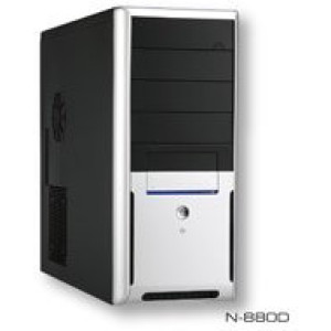 Case ATX MIDI TOWER Dominator N-880D Black-Silver, PSU Real 400W/v.2.2/12CM FAN/Full Safety/20+4PIN/2xSATA/CE/TC/RoHS, USB2.0, HD Audio, Dim.: 445x180x410mm