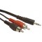 Gembird CCA-458 Audio 3.5mm stereo plug to 2 phono plugs 1.5 meter cable
