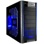 Transparent BLUE Sidepanel, Big window with Fan & Filter