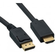 Cable DisplayPort 3m Brackton DPH-SKB-0300.B, 3 m,DP to HDMI,  digital interface cable, bulk packing