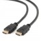 Cable HDMI to HDMI 0.5m Gembird male-male, V1.4, Black, CC-HDMI4-0.5MCC-HDMI4-6 HDMI v.1.4 male-male cable, 1.8 m, bulk package