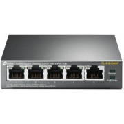".5-port Gigabit Switch TP-LINK ""TL-SG1005P"", with 4-Port PoE, steel case
5 10/100/1000Mbps RJ45 ports
With four PoE ports, transfers data and power on one single cable
Working with IEEE 802.3af compliant PDs, expands home and office network
802.1p/