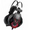 MARVO "HG8914", Gaming Headset, Microphone, 50mm driver unit, Volume control, Adjustable headband, Blue and Orange illumination, 2x3.5mm jack, USB-for illumination, cable 2.3m, Black-Red