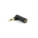 "Audio stereo adapter 3.5 mm, angled 90 °, 3-pin M to 3-pin F, Cablexpert, A-3.5M-3.5FL
-  
 https://gembird.nl/item.aspx?id=9995"