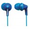 "Earphones Panasonic RP-HJE125E-A Blue, w/o Mic, 1 x mini-jack 3.5mm Тип : Наушники-вкладыши канального типа Диаметр излучателя : 10.0 мм Сопротивление (Импеданс) : 16 Ом Чувствительность : 97 дБ/мВт Максимальная мощность : 200 мВт Диапазон частот :