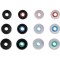 Аксессуар для моб. устройства Hama Silicone Replacement Ear Pads, size S - L, 12 pieces, black/transparent 122681