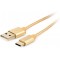 Cable USB2.0/Type-C Cotton braided - 1.8m - Cablexpert CCB-mUSB2B-AMCM-6-G, Gold, USB 2.0 A-plug to type-C plug, blister