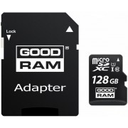 128GB  GoodRAM micro SDXC Class10 UHS-I + SD adapter, Up to: 100MB/s  M1AA-1280R12