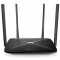 MERCUSYS AC12G AC1200 Dual Band Wireless Router, 867Mbps at 5GHz + 300Mbps at 2.4GHz, 1 10/100/1000M WAN + 4 10/100/1000M LAN, 4 fixed antennas
