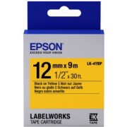 Tape Cartridge EPSON 12mm/9m, Pastel Blk/Yell, LK4YBP C53S654008