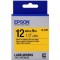 Tape Cartridge EPSON 12mm/9m, Pastel Blk/Yell, LK4YBP C53S654008