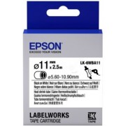 "Tape Heat Shrink Tube EPSON LK6WBA11 HST Blk/Wht d11/2,5, C53S656902
For Epson LabelWorks LW-1000P/ LW-600P/ LW-700/ LW-900P/ LW-Z710"
