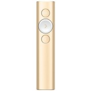 "Presenter Logitech Spotlight, 3 buttons, Range: 30m, Bluetooth/2.4 Ghz, 85 mAh, Gold
.                                                                                                                                                                       