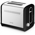 Toaster Gorenje T1100CLBK, 1000W power output,  2 slices of toas, black 