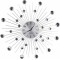 Clock Wall Esperanza BOSTON EHC002 Grey, 50 cm, decorated with diamonds (acrylic glass), Aluminium clock surface, Quiet movement, hook for easy installation, Power: 1x AA battery (not included)