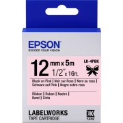Tape Cartridge EPSON 12mm/5m Ribbon Blk/Pik, LK4PBK C53S654031 
