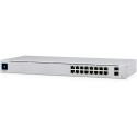  Ubiquiti UnFi Switch 16 (USW-16-POE), 16-Port 802.3at PoE Gigabit Switch with SFP, 2-ports SFP, POE+ IEEE 802.3at/af, PoE Output 42W, 1.3" Touchscreen display, Non-Blocking Throughput: 18 Gbps, Switching Capacity: 36 Gbps, Rackmountable